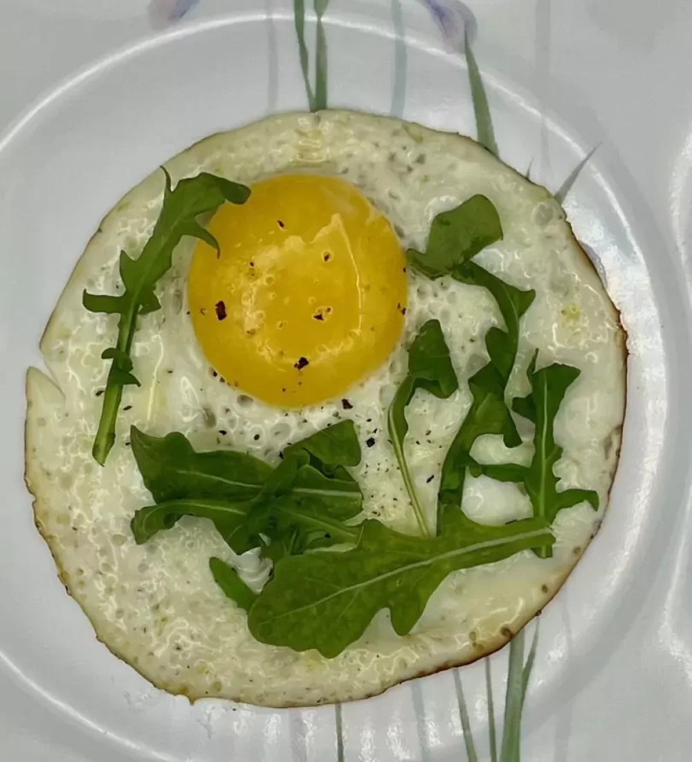 Ghee Fried Egg With Arugula