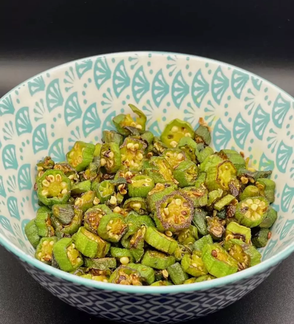 Ghee Pan Fried Okra Bhendi Masala