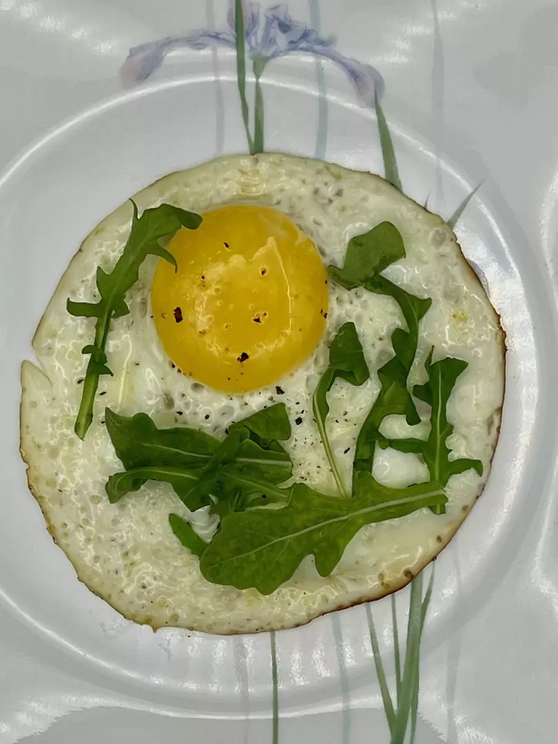 Ghee Fried Egg With Arugula