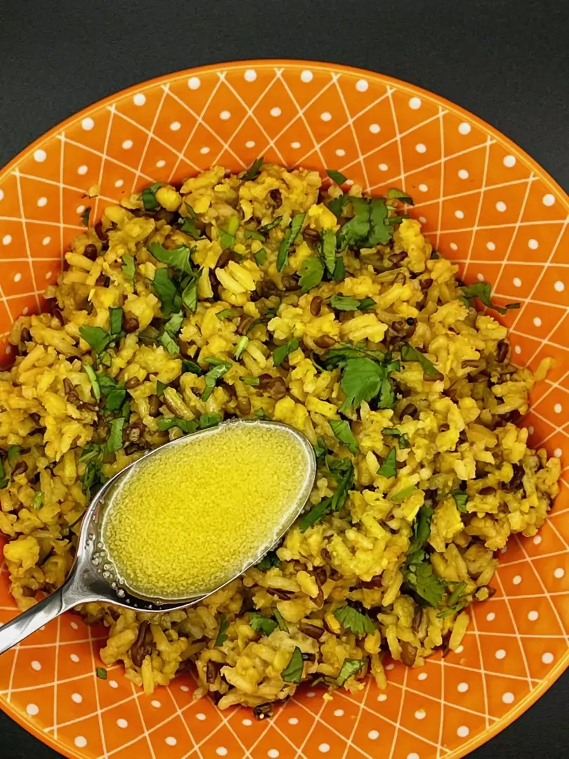 Ghee Moong Lentil Khichdi