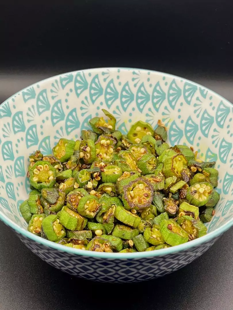 Ghee Pan Fried Okra Bhendi Masala